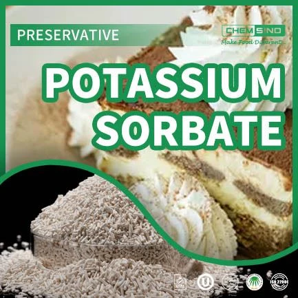 Masinis kalio sorbatas E202 CAS 24634-61-5, skirtas ilgai galiojantiems maisto produktams