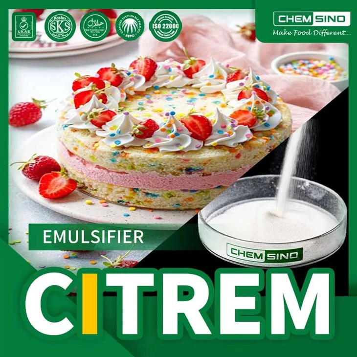 Aukščiausios kokybės CITREM emulsiklis E472c, skirtas maisto perdirbimui
