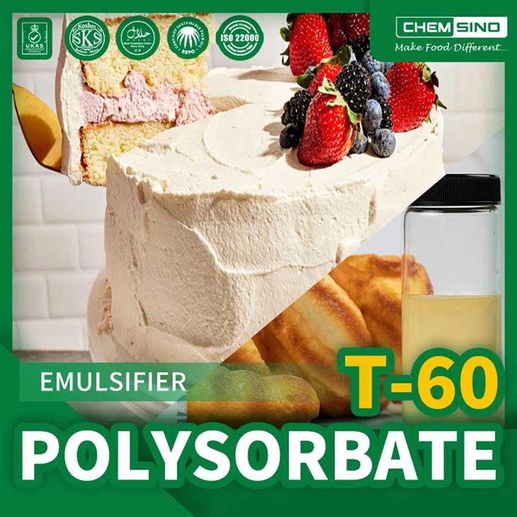 Polisorbatas 60: Raktas į lygias emulsijas leduose ir pieno produktuose CAS NR.9005-67-8
